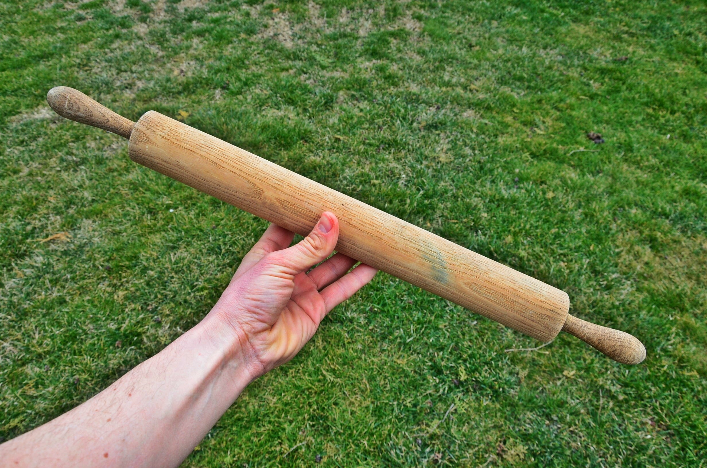 ヴィンテージ木製麺棒：業務用グレードの生地用具（22.84インチ