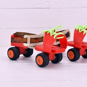 Original Plastic Roller-Skates, Vintage Plastic Roller Skates On Wheels, Made in Germany