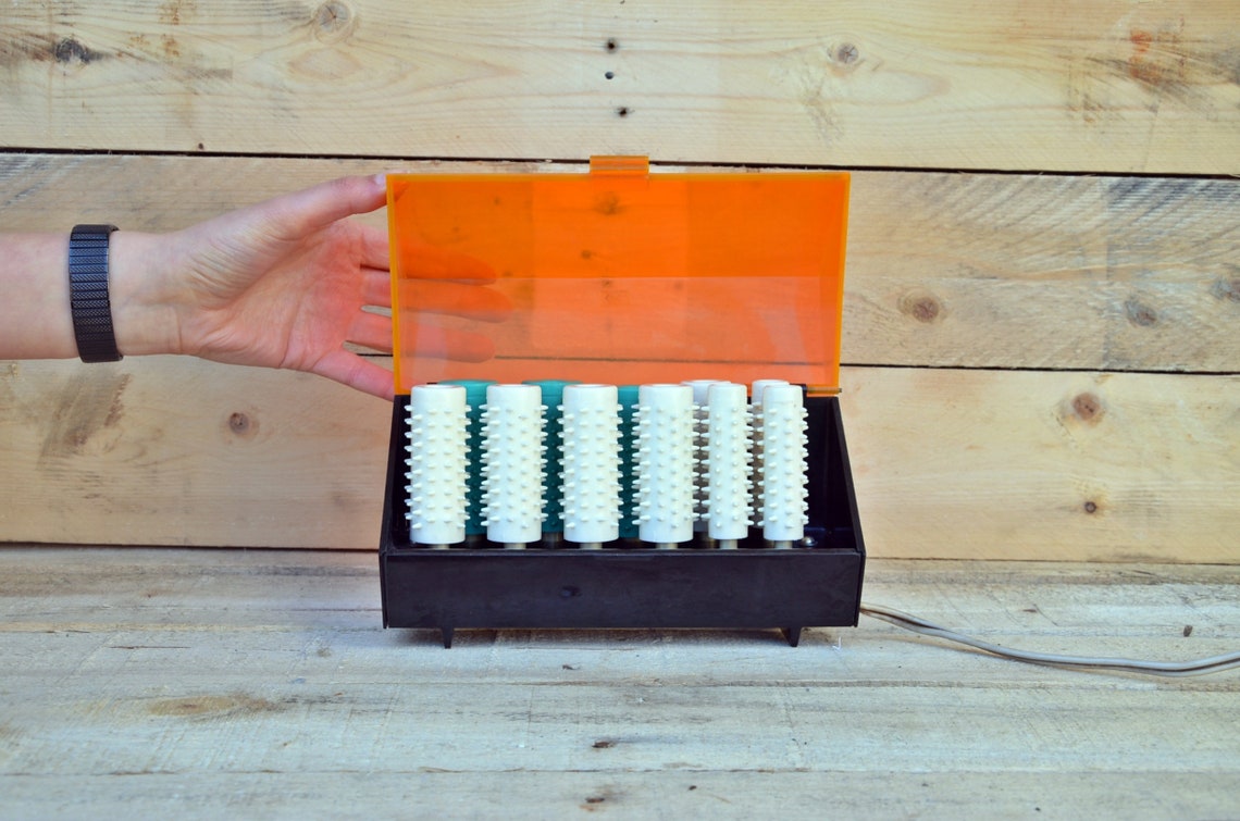 Hair Curlers Hair Rollers Vintage Electric Hair Rollers Hot Etsy