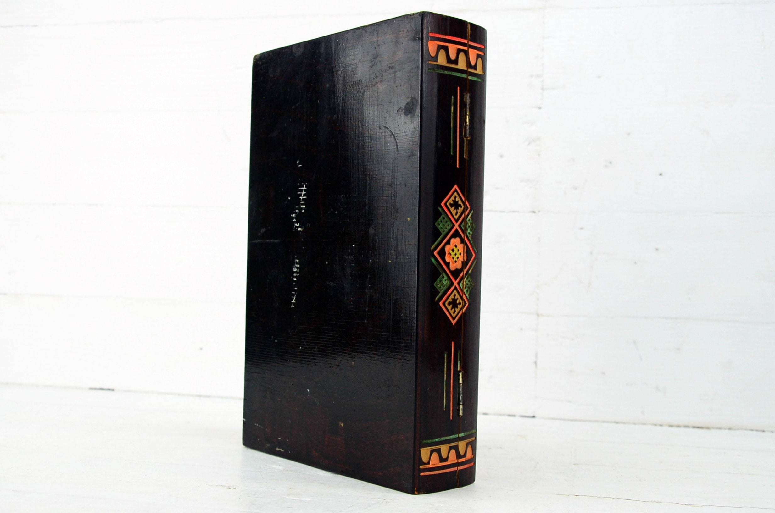 Vintage Wooden Box Wooden Book Box Antique Wood Box Etsy