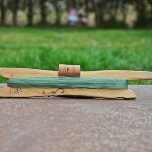Vintage Hand Whittled Fishing Rod: Black Sea Cheparre, Cork Buoy