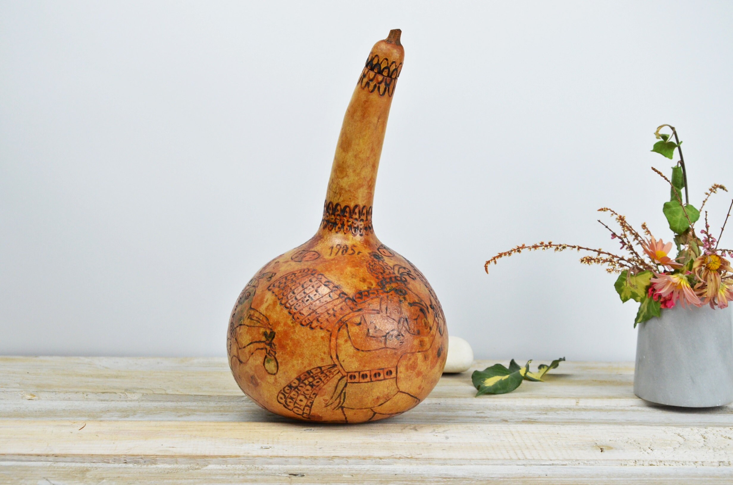 Gourd Canteen Handmade Gourd Canteen Drinking Gourd Hand Etsy