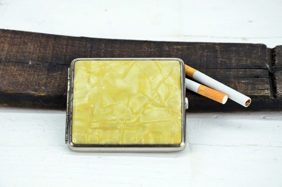 Cigarette case, Vintage metal cigarette case, Old