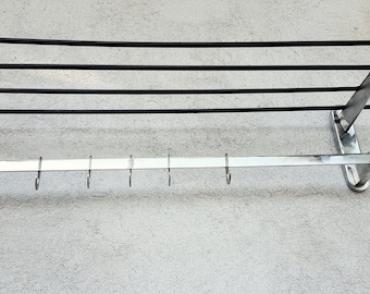 Vintage Metal Wall Coat Rack: Retro Industrial Hanger