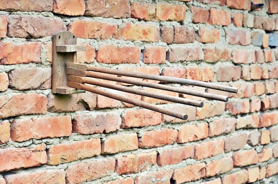 Antique Wooden Kitchen Rack With Wooden Spindle Arms Vintage | Etsy