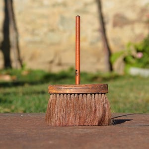 Vintage Neck Brush, 1960s Brush, Brush for Hat&#39;s Cleaning, Clothes Brush, Pure Bristle Hair