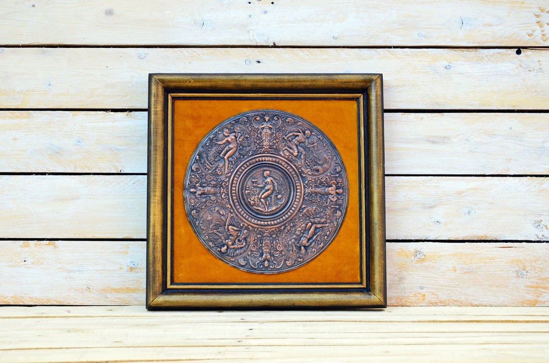 Vintage Copper Art Picture Rare Copper Wall Decor Wall Etsy