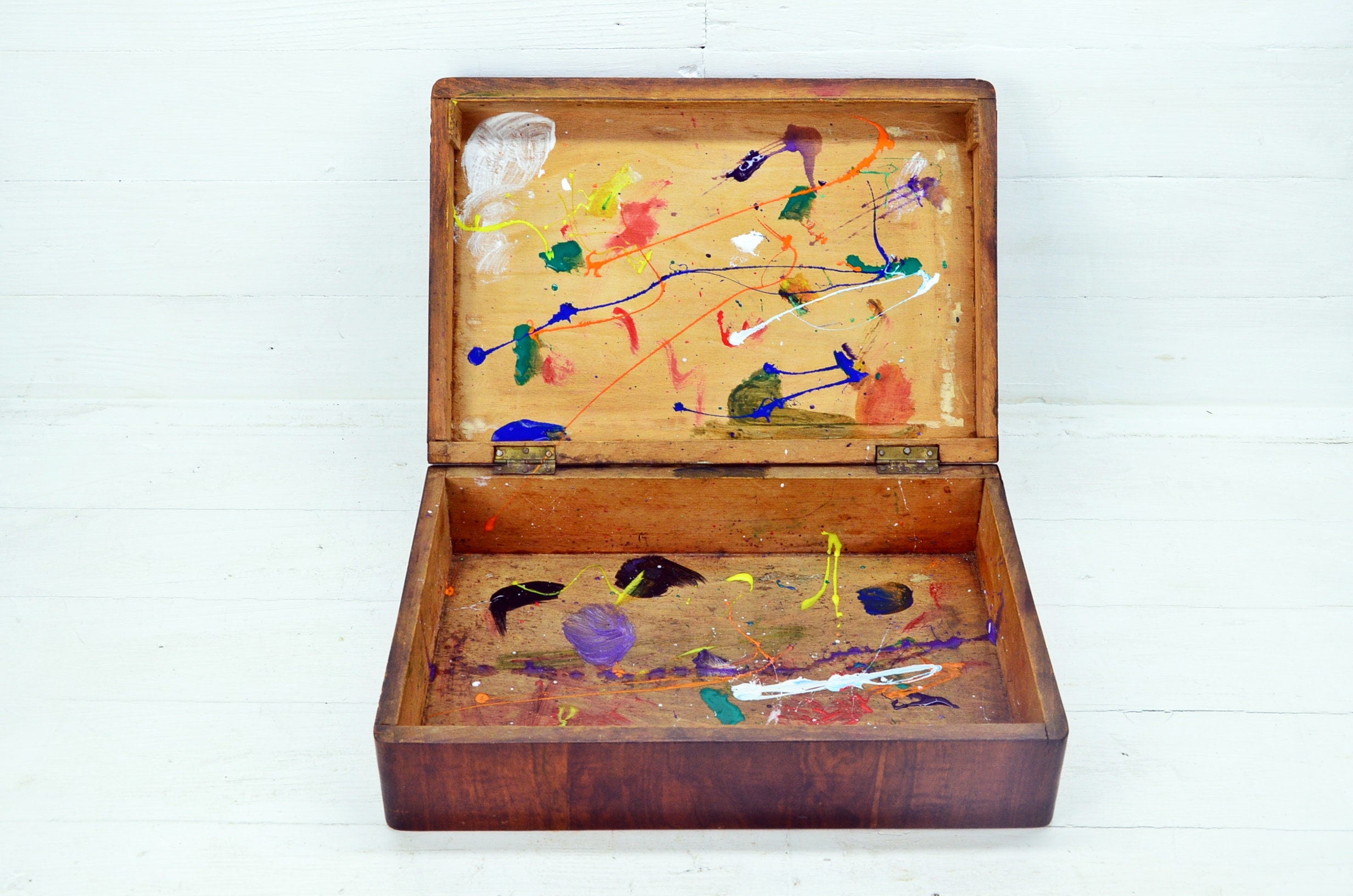 Vintage Wooden Artist Paint Box, Antique Paint Box, Large Artist Box Art  Supplies Drawing Painting Calligraphy 