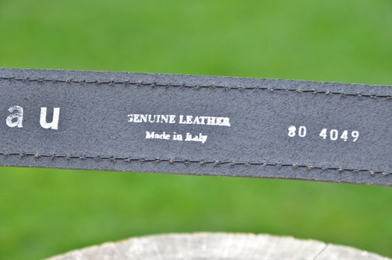 Vintage Woven Leather Belt – Made in Italy, 95 Cm Genuine  display picture 3