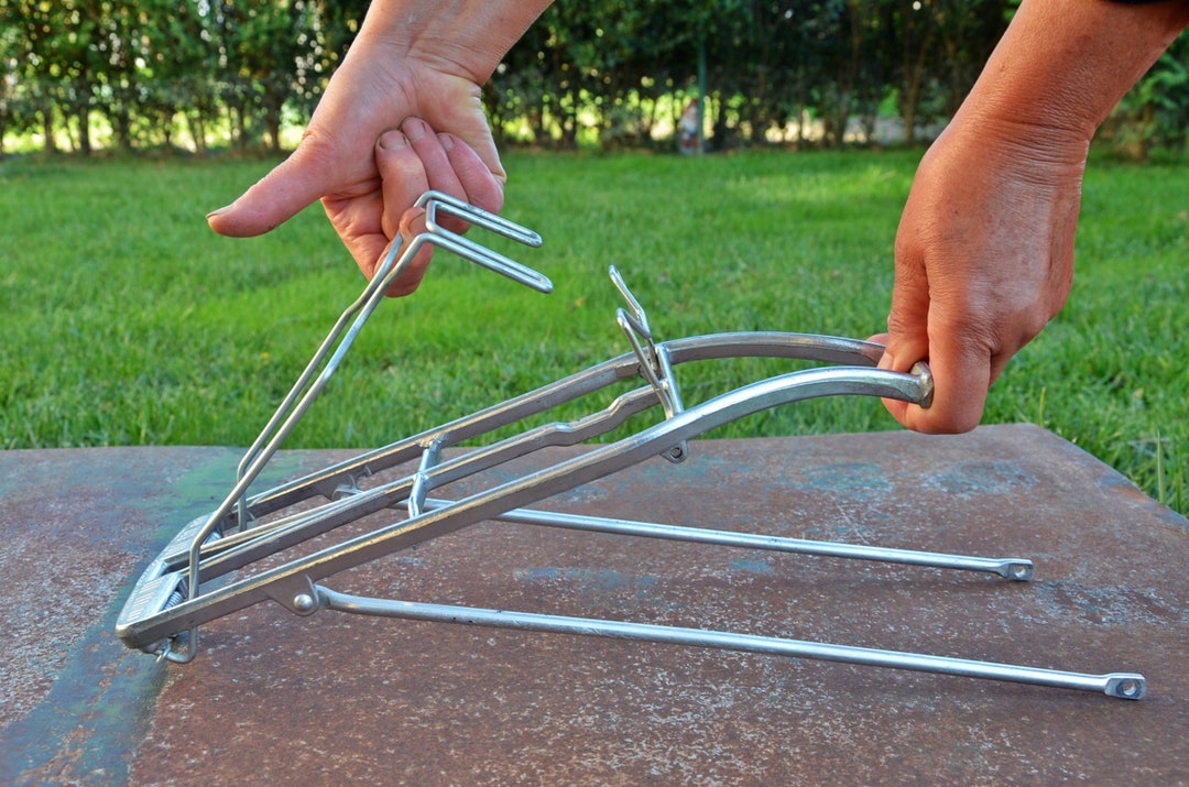 Vintage Bike Rack, Bicycle Rack Made in Switzerland, Retro Bike