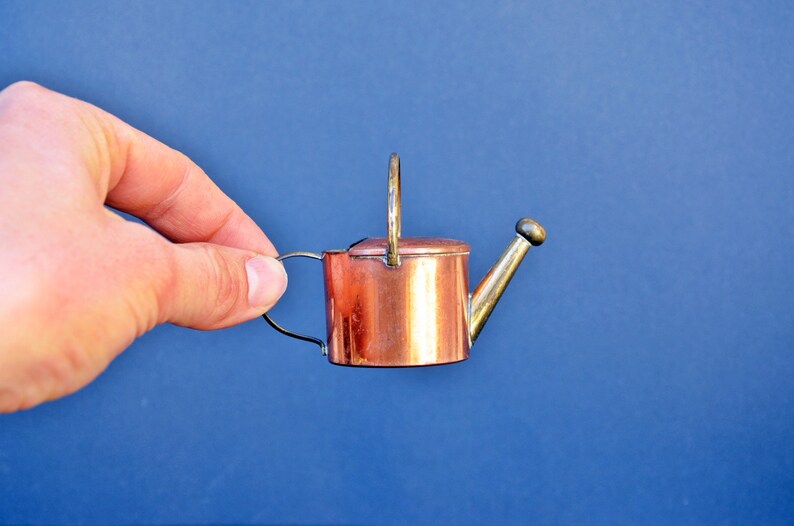 Copper Decor Set Small Copper Jug Mid Century Decor Etsy