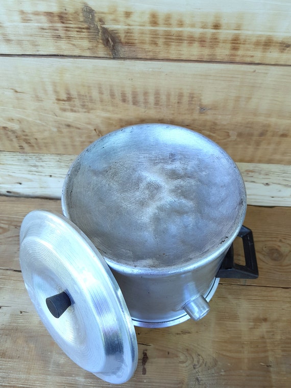 Vintage Milk Pan Milk Warmer Dairy Vessel, Aluminum Saucepan