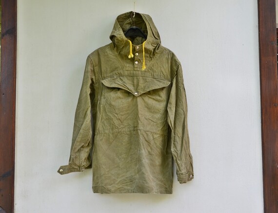 Military canvas anorak - Vintage canvas jacket - V