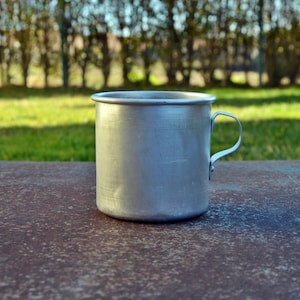 Vintage Aluminum Military Water Jug – 1960s Bulgarian Canteen