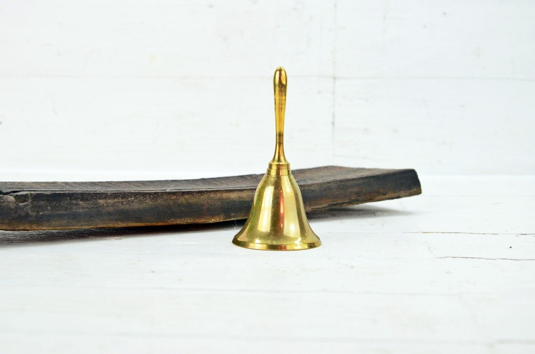 Vintage Brass Table Bell: Reception Hand Bell (10x5cm) - Etsy
