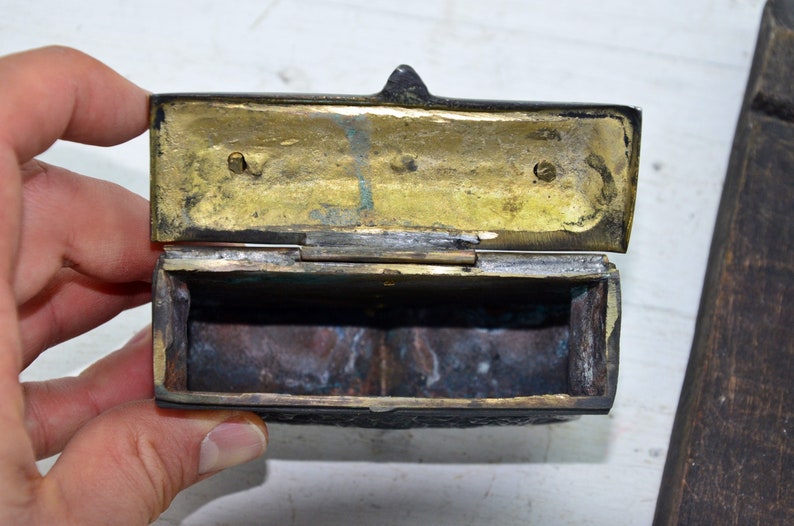 Gun Powder Box Vintage Ottoman Brass Gunpowder Box – 19th-century Balkans Design ...