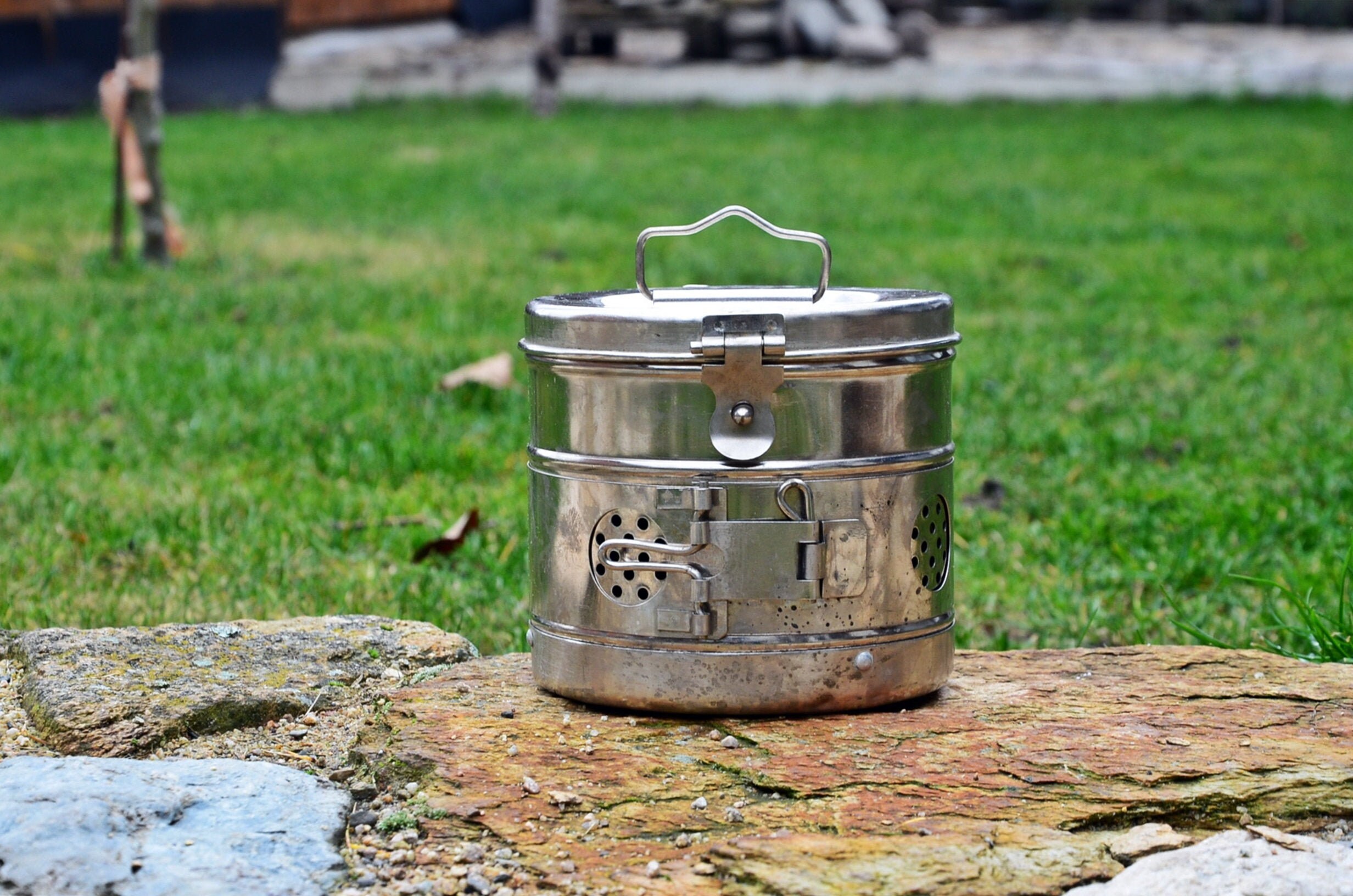 Ancien stérilisateur à bocaux STERILEX années 1950 pour conserves  thermomètre 