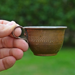 Vintage Rustic Copper Cup, Pure Copper Cup, Vintage Shot Cup