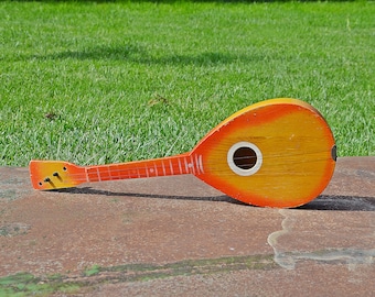 Vintage Guitar Toy, Small Guitar, Wooden Guitar, Toy Musical Instrument, Small kids guitar, Vintage toy, Children Guitar, Room decor