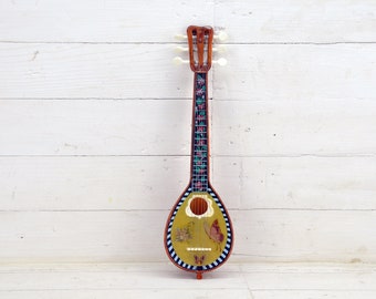 mandoline d'instrument de musique vintage, mandoline jouet pour enfants, fabriquée en URSS