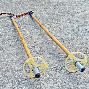 Vintage Bambus Ski Stcke: Rustikale Alpine Htte Dekor, Wintersport  Sammlerstck - Etsy.de
