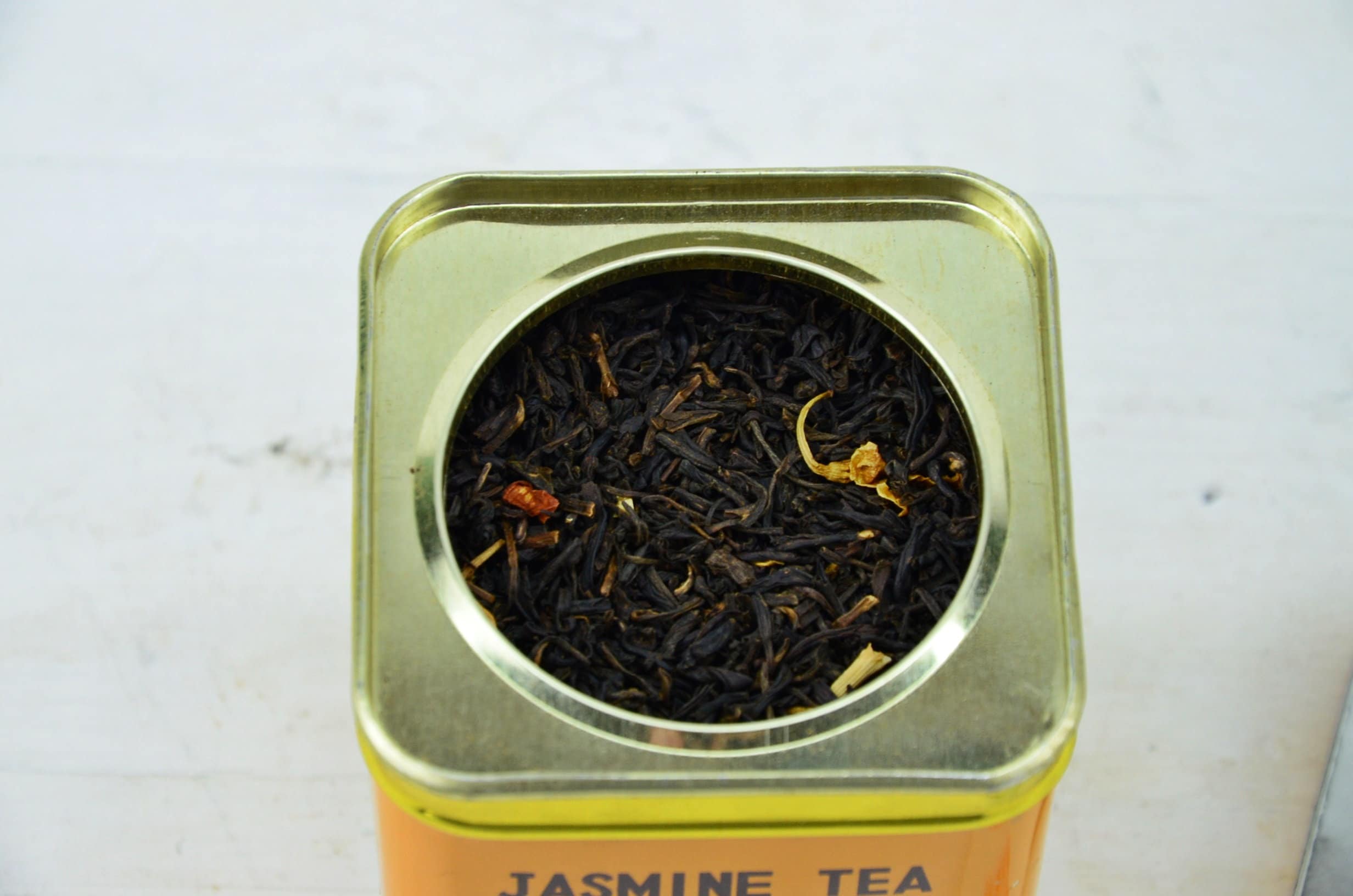 Tea Box Chinese Jasmine Tea Box Vintage Yellow Box Vintage Etsy