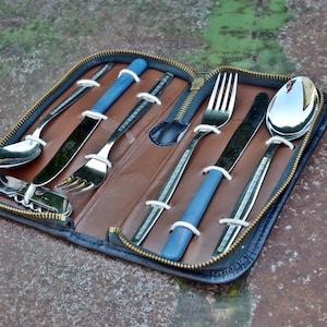 Vintage Sets for a Picnic, Camping Dinner Set, Accessory for Picnics, Camping Accessories to Eat, Tourist Cutlery