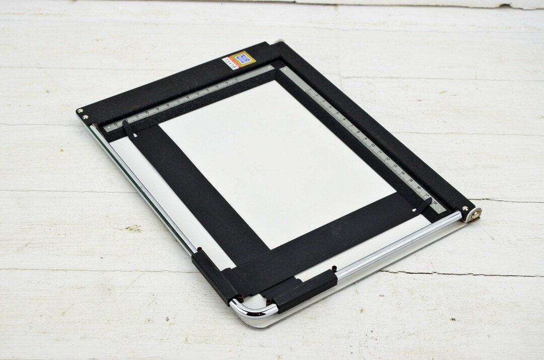 Vintage Drawing Board 70s, Architect Metal Board, Retro Photo Drawing