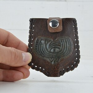 Vintage Leather Key Case, Handmade Key Case, Key Case Wallet, Unused