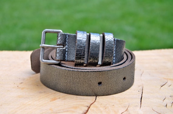 Vintage Woven Leather Belt – Women display picture 2