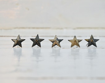 Distintivo de oficial da URSS da década de 1960 – Insígnia de metal da Estrela Vermelha, conjunto de 5