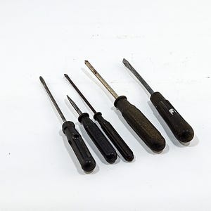 Vintage Bulgarian Screwdriver Set PAK Ruse Flat Head Tools Lot of 6