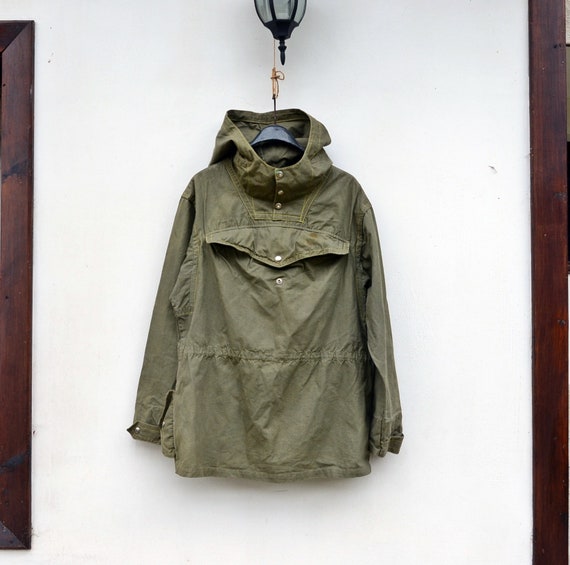 Military canvas anorak, Vintage canvas jacket, Vin