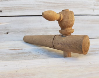 Wood barrel tap, Antique Wooden Barrel's Tap, Old Primitive Handmade Barrel Tap, Wine taps, Whiskey Barrel Tap, Barrel spigot tap