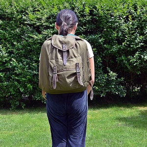 Canvas Rucksack, Retro Bergrucksack, Vintage Militär Rucksack, Rucksack zum Jagen und Angeln, Rucksack