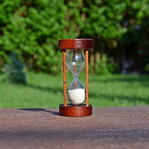 Vintage wooden hourglass, Small Sand timer, Vintage sand timer, Vintage home decoration, Sand clock, Vintage sandglass timer, Gift idea