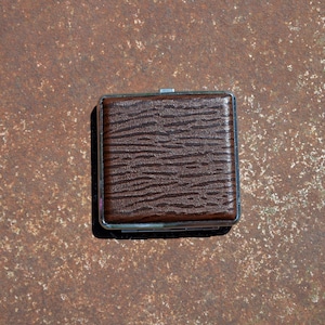 Vintage Metal & Faux-Leather Cigarette Case – Pocket Smoker Accessory