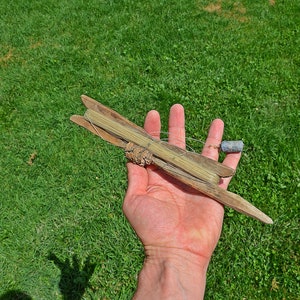 Vintage Hand Whittled Fishing Rod: Black Sea Cheparre, Cork Buoy