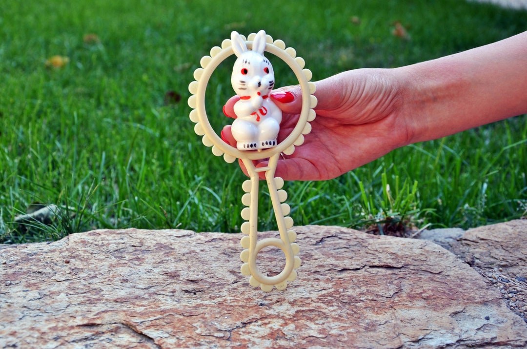 Soveit Rattle Vintage Soviet Plastic Rabbit Rattle Toy, Unused - Etsy