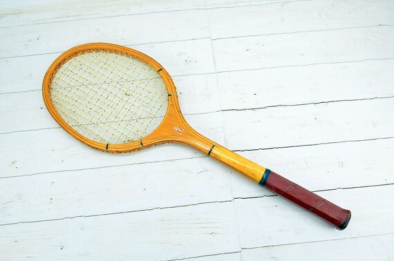 Raquette de Tennis Vintage en Bois - Marque NATIONAL - Année