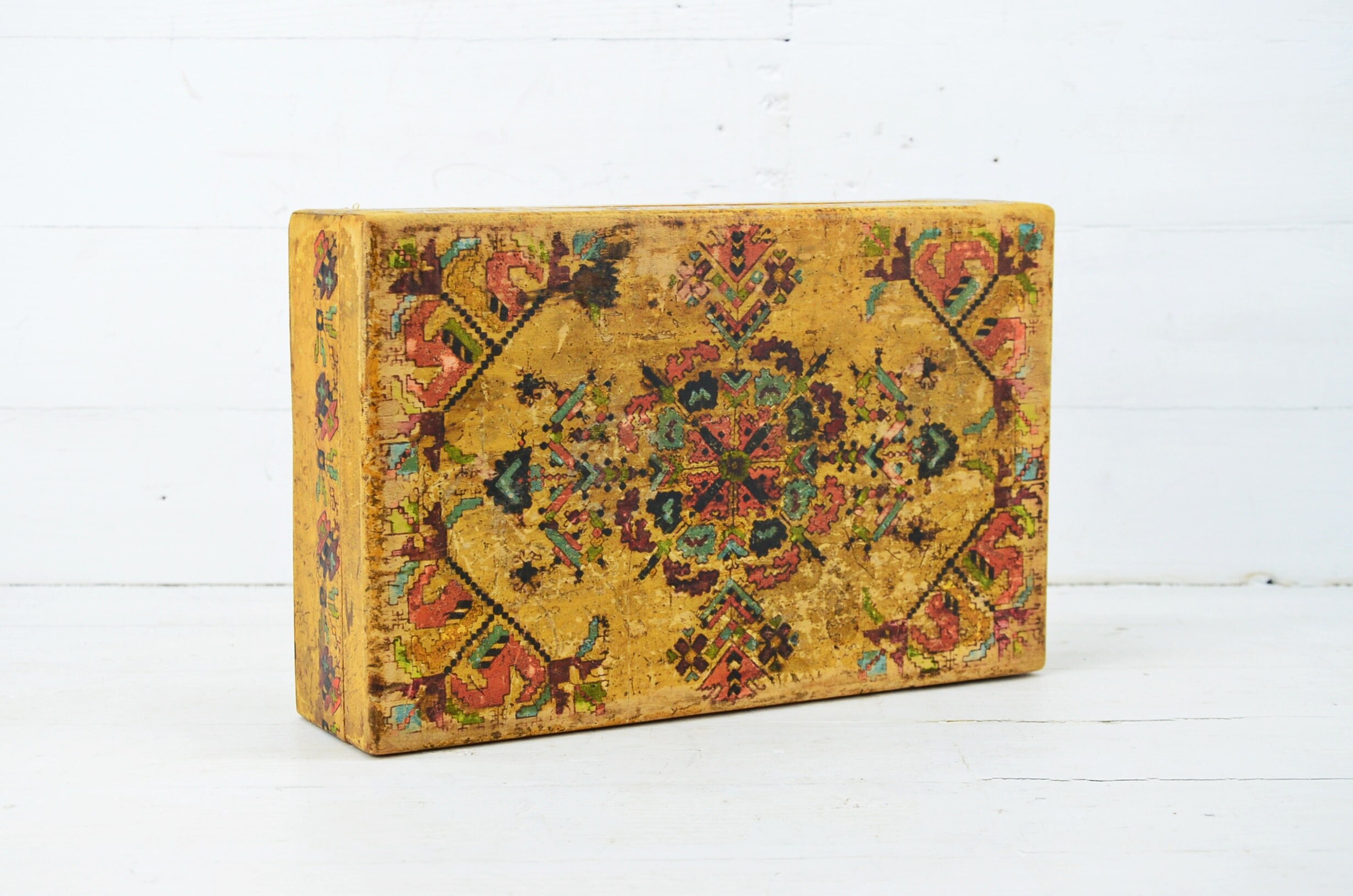 Vintage Wooden Artist Paint Box Antique Paint Box Large Etsy