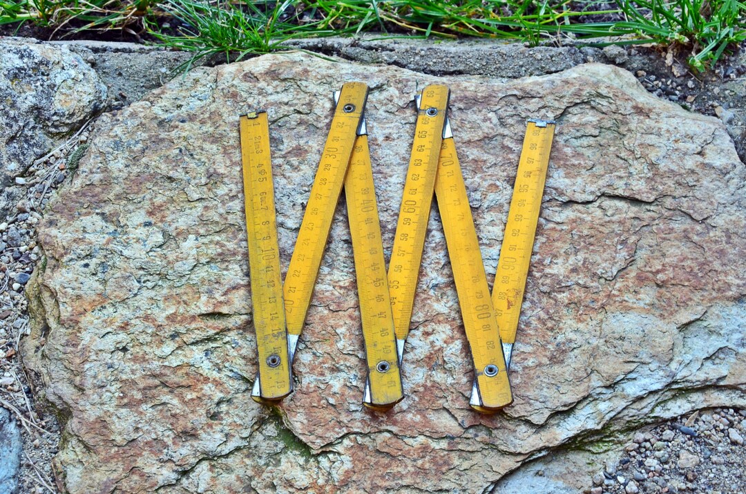 Vintage Wooden Folding Ruler: 1-meter Carpenter Tool - Etsy