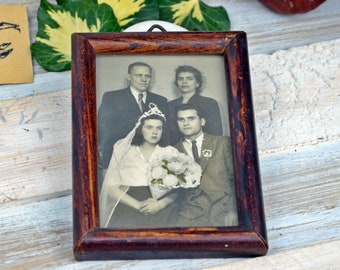 Vintage Style Photo Frame: Rustic Wedding Picture Frame (5.51 x 3.94 in)