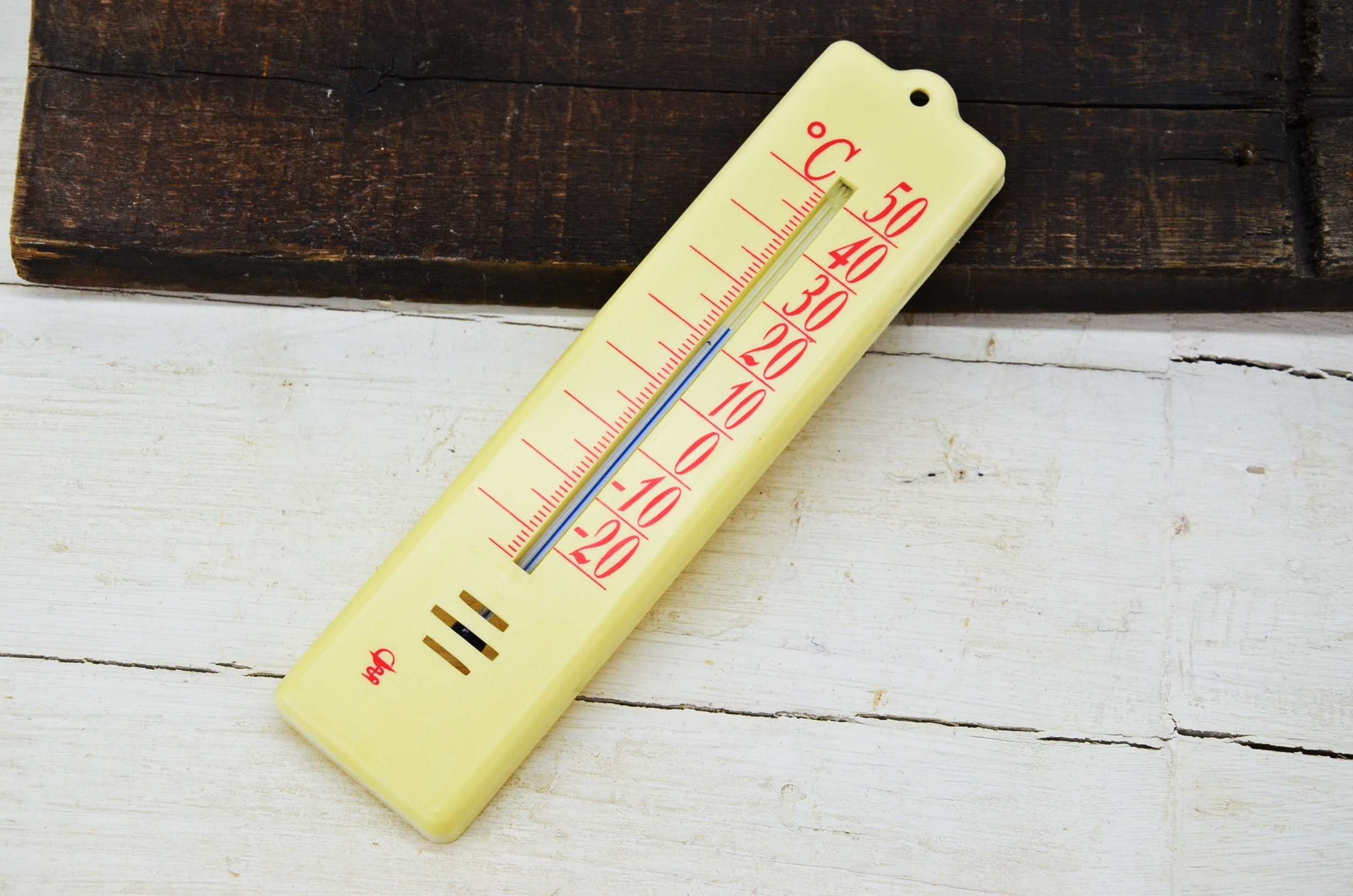 Vintage Weather Thermometer. Vintage Wall Thermometer. Plastic Thermometer. Outdoor  Thermometer. Old Spring Thermometer. Made in Bulgaria. 