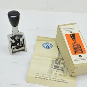 Vintage Automatic Numbering Machine, Made in Germany