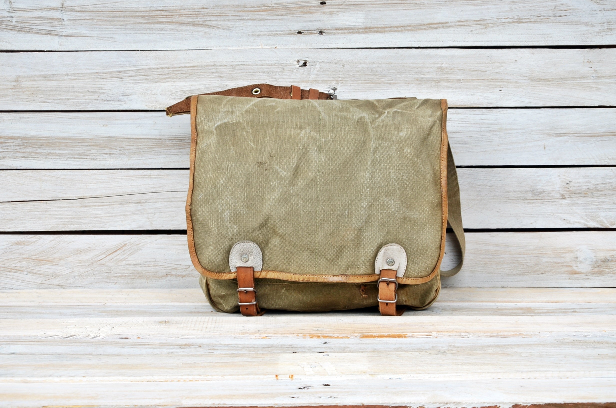 military canvas messenger bag