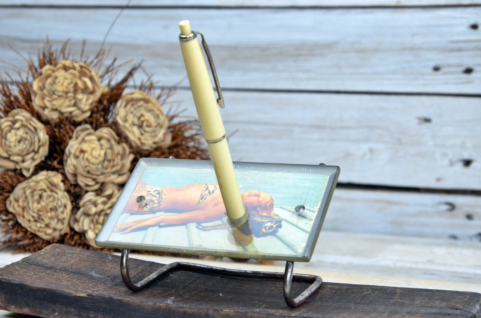 Vintage Pen Holder Vintage Glass Pen Holder Desk Etsy