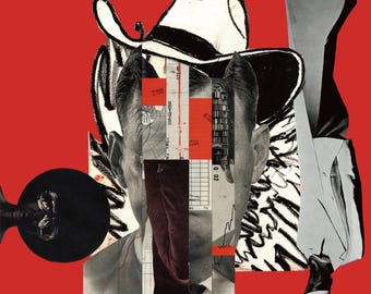 Howdy y'all - Original Mixed Media Collage