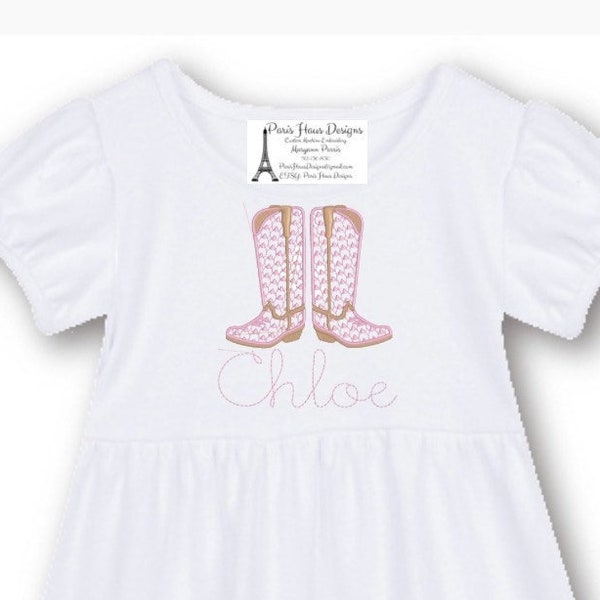 Girls Boots Monogram Dress