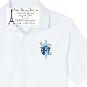 Boys Cross and Monogram Polo Design